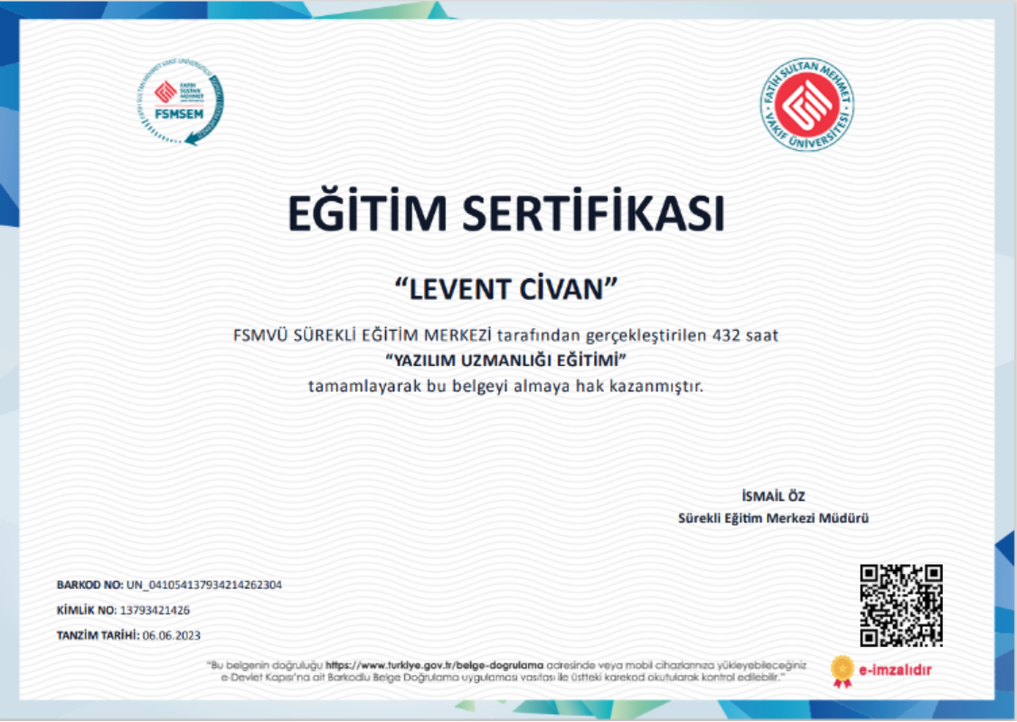 Web Tasarım Eğitim Paketi 11 FSMVÜ Üniversitesi Yazılım Uzmanlığı