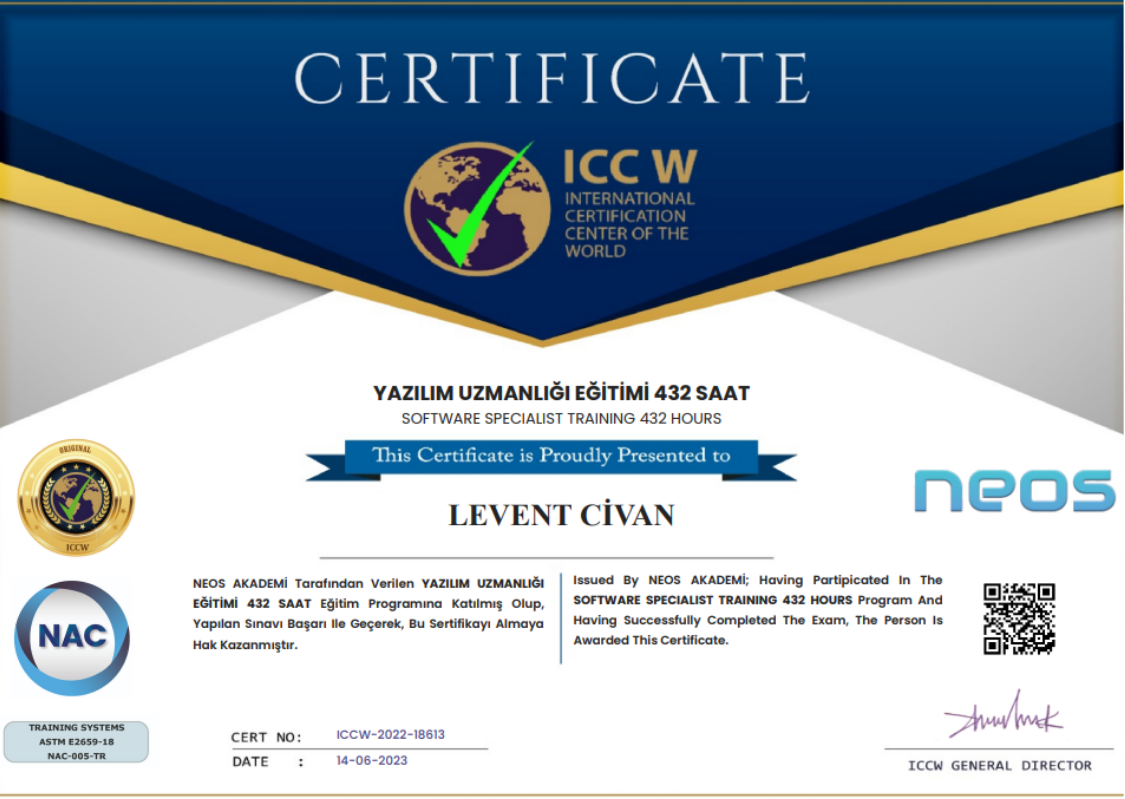 Web Tasarım Eğitim Paketi 9 ICC W Yazılım Uzmanlığı