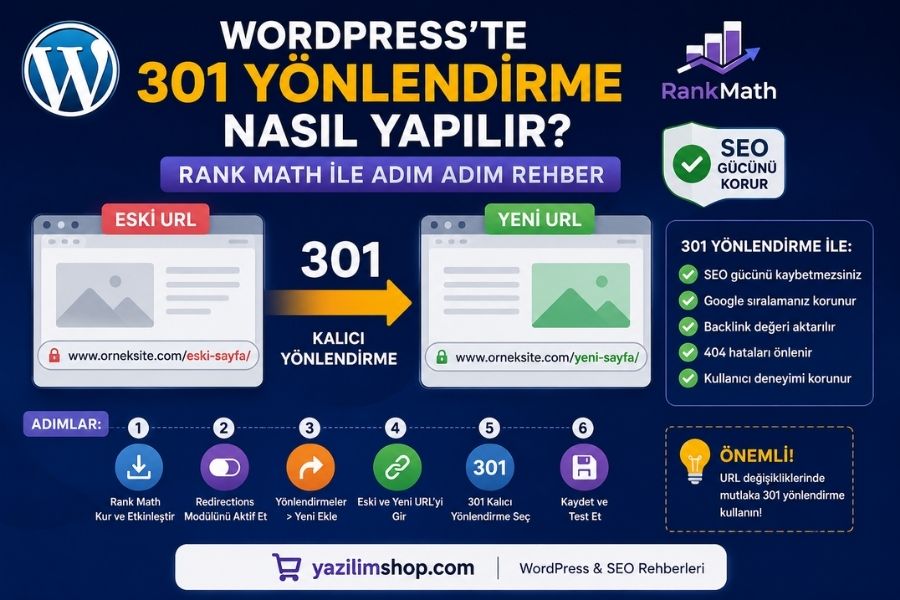 wordpresste 301 yonlendirme nasil yapilir adim adim rehber