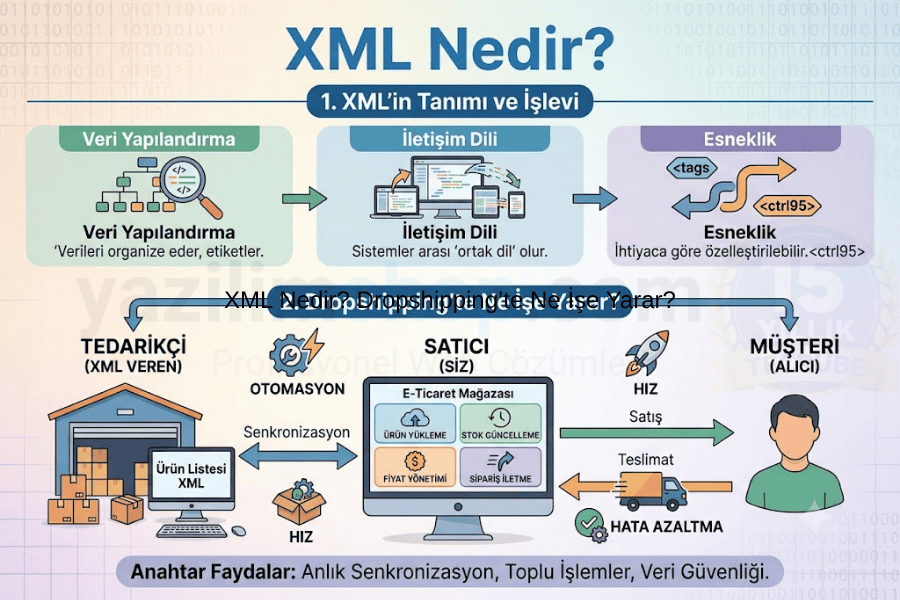 XML Nedir? XML Bayiliği ve E-Ticarette Kullanımı (2026 Rehberi) 1 XML Nedir Dropshippingte Ne Ise Yarar